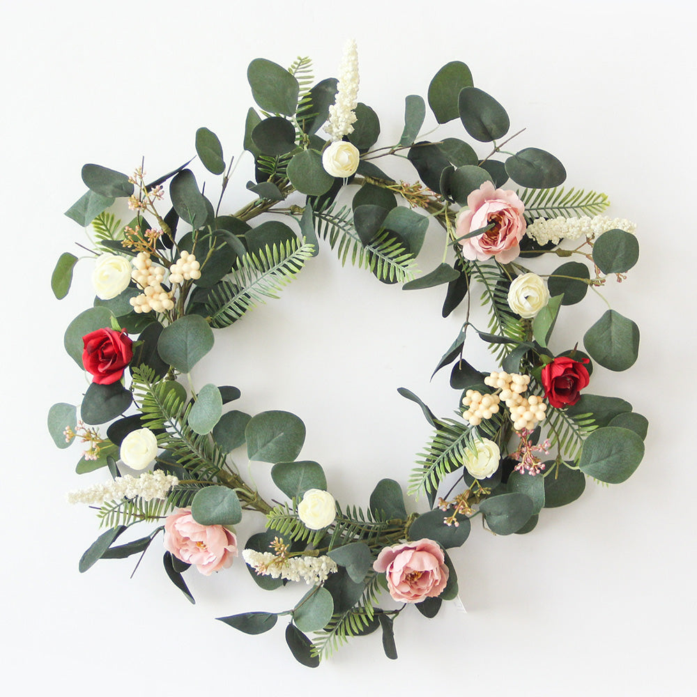 New Design Spring & Summer Wreath Artificial Flowers Home Decoration  Silk Flower Wedding Party Everyday Decoration