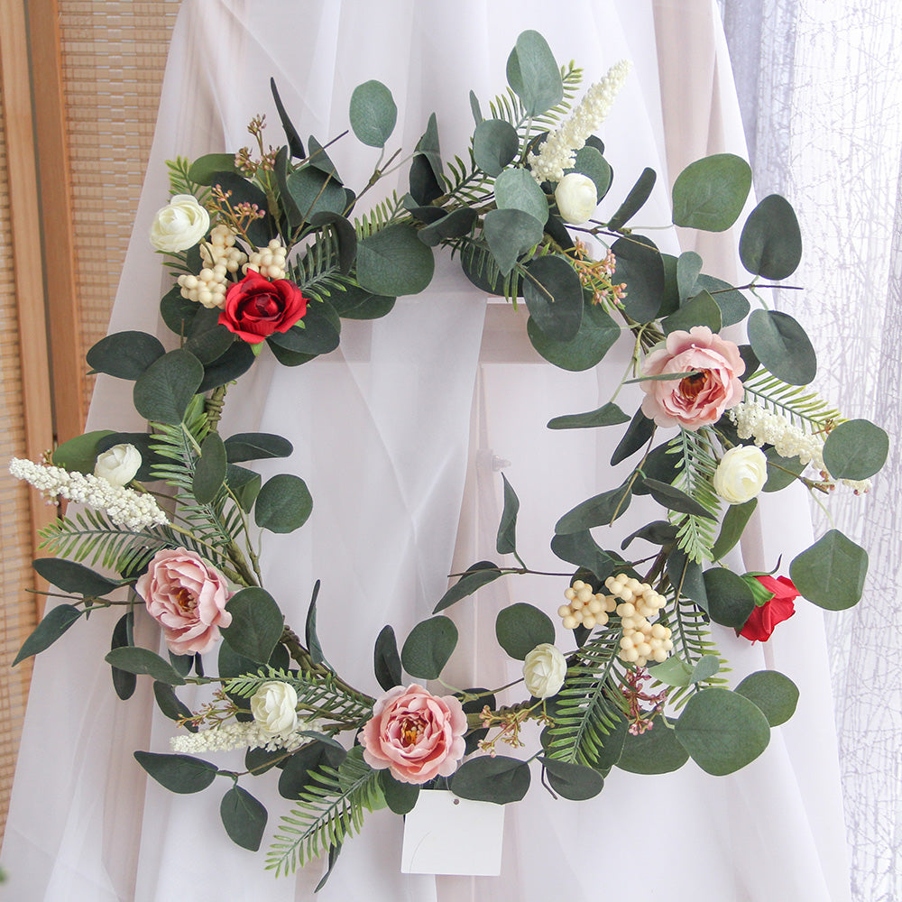 New Design Spring & Summer Wreath Artificial Flowers Home Decoration  Silk Flower Wedding Party Everyday Decoration