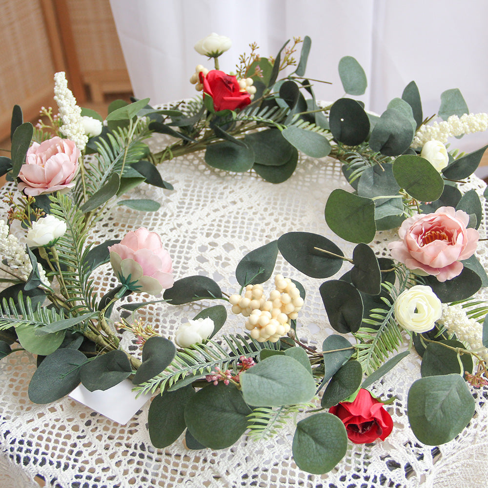 New Design Spring & Summer Wreath Artificial Flowers Home Decoration  Silk Flower Wedding Party Everyday Decoration