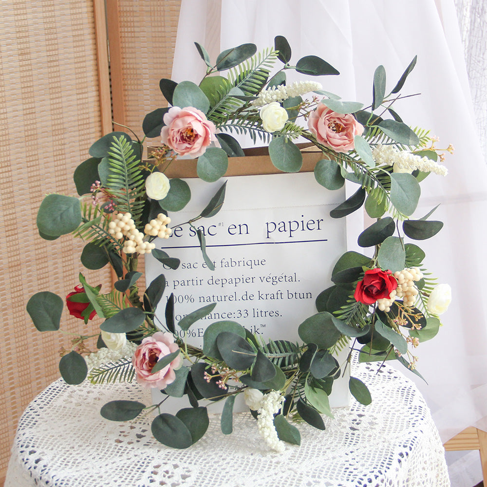 New Design Spring & Summer Wreath Artificial Flowers Home Decoration  Silk Flower Wedding Party Everyday Decoration
