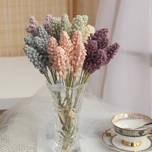 Transworld Design Six Head Millet Spray Artificial Flower Spray Decorative flower For Wedding Party Event Decoration