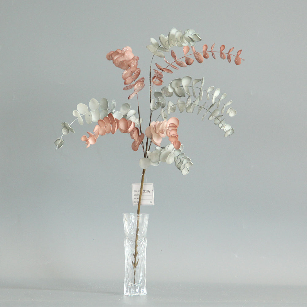 70CM 9 Forks Artificial Plants Encalyptus Succulents for Home Wedding Garden Greenhouse Decor