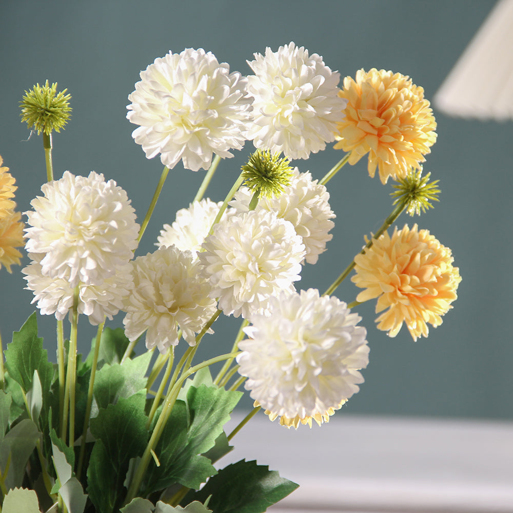 Wholesale Handmade Artificial Spray Color Chrysanthemum Silk Flower For Wedding Home Decoration Outdoor