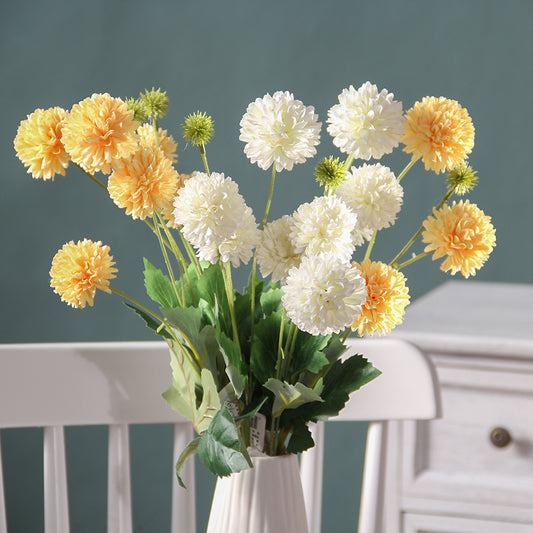 Wholesale Handmade Artificial Spray Color Chrysanthemum Silk Flower For Wedding Home Decoration Outdoor