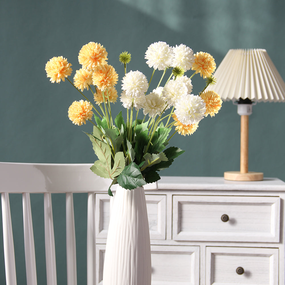 Wholesale Handmade Artificial Spray Color Chrysanthemum Silk Flower For Wedding Home Decoration Outdoor