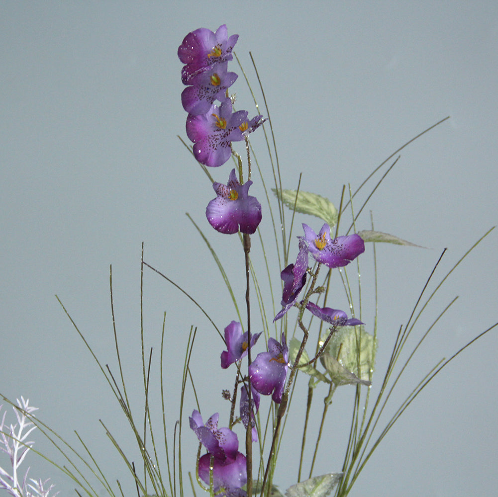 High Quality Violet Artificial Silk Pea Flowers Decorative Indoor Hot Selling Sweet Peas Blossom