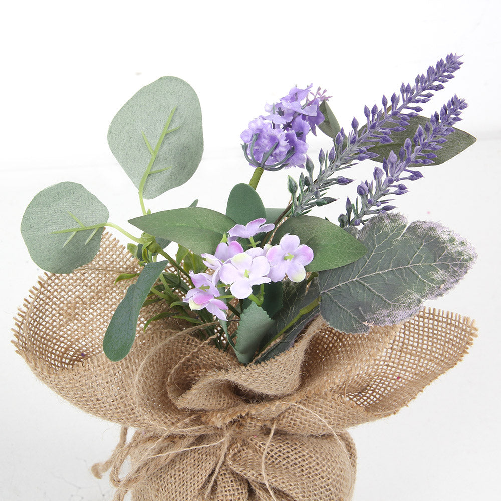 Flower Pots & Planters bonsai Artificial Flowers Head with Stem Purple White  Flower Pots