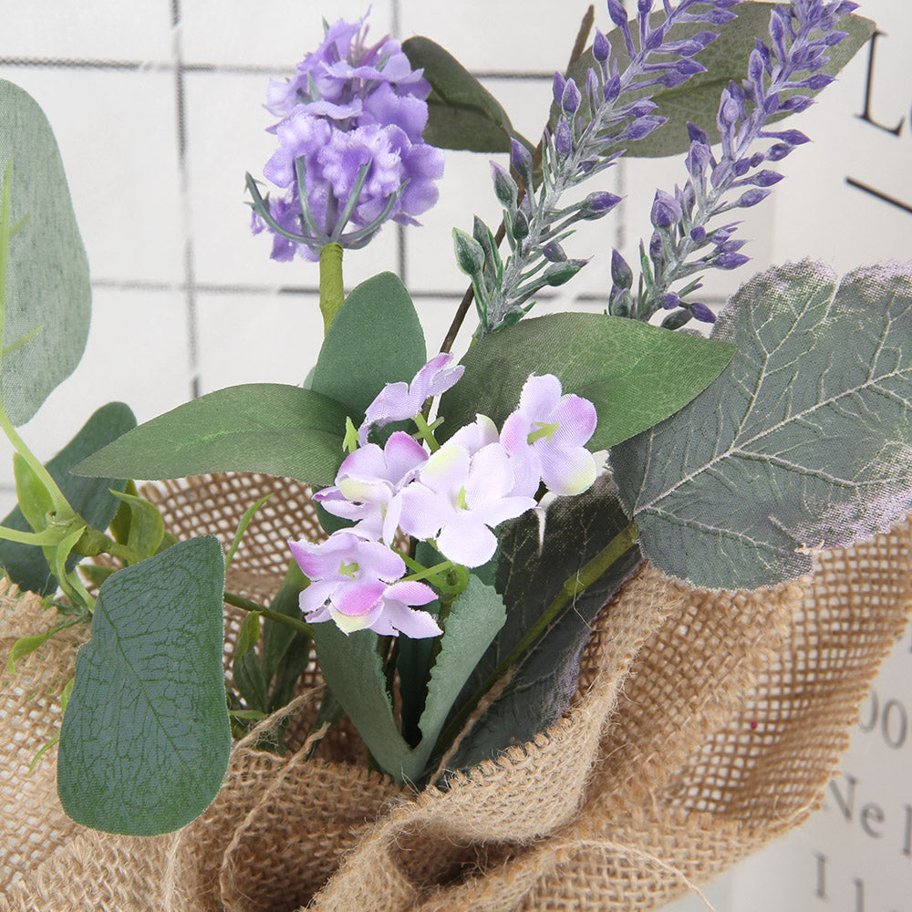 Flower Pots & Planters bonsai Artificial Flowers Head with Stem Purple White  Flower Pots