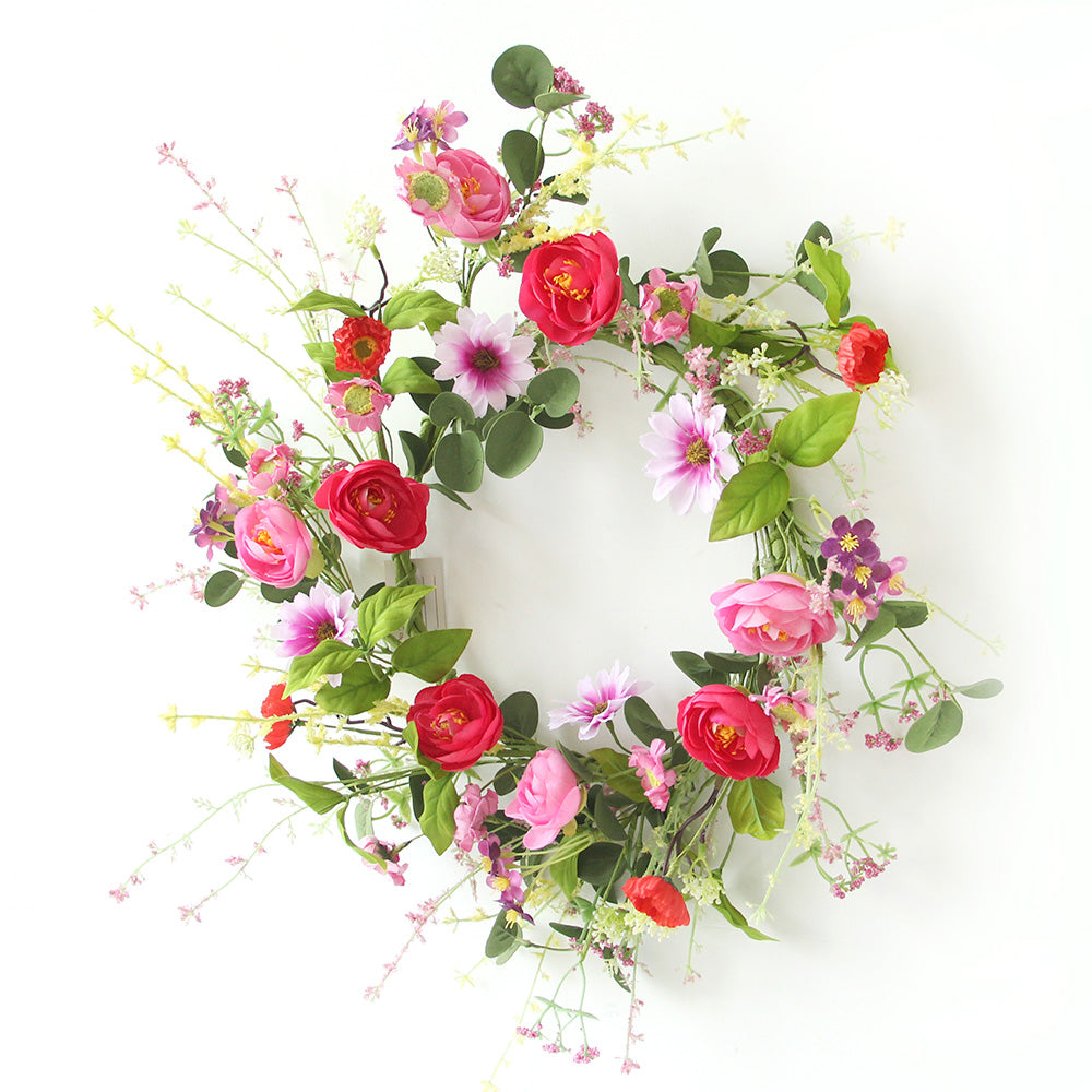 Decorative Flower Wreath Everyday Use Christmas Wreath and Garland Indoor Wall Decor