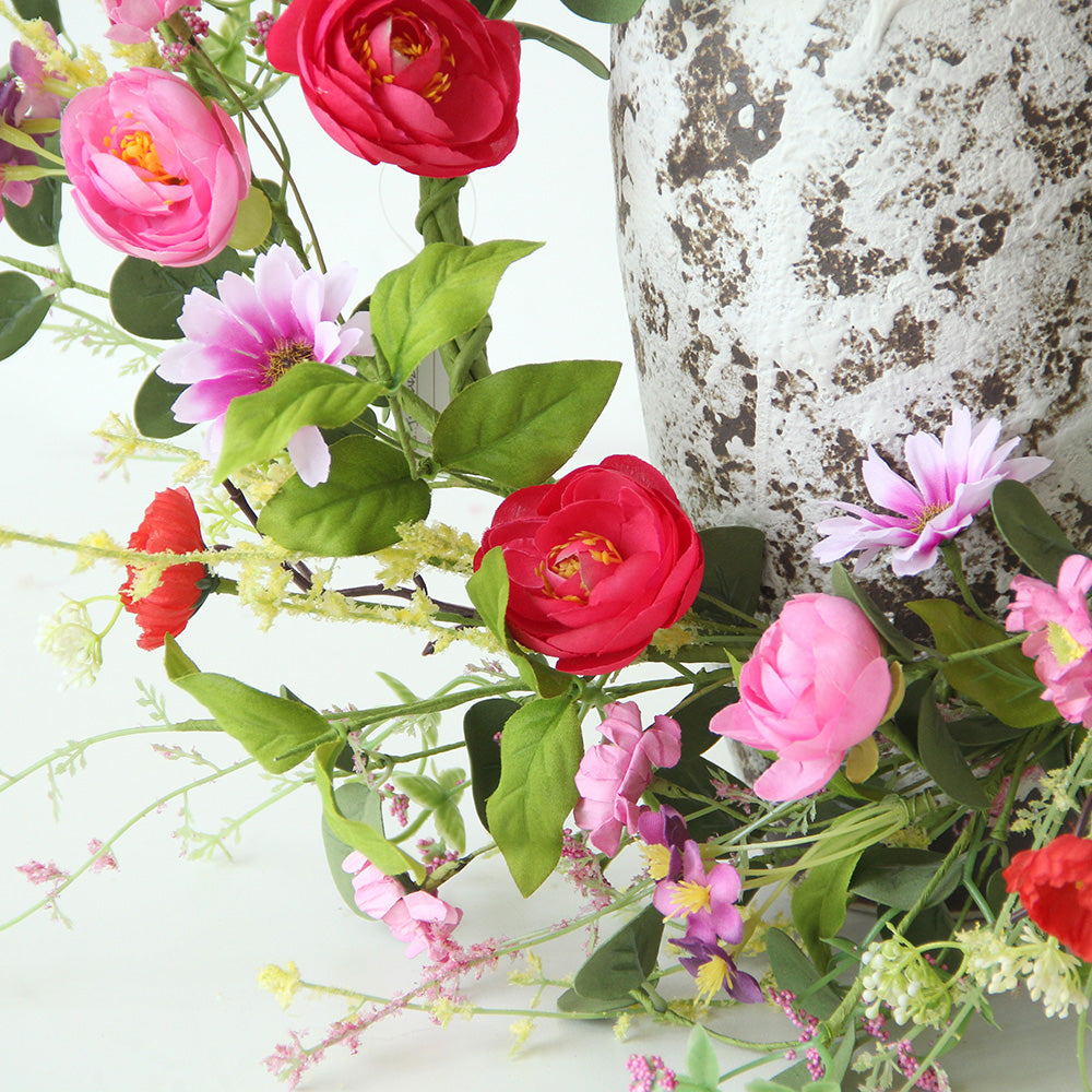 Decorative Flower Wreath Everyday Use Christmas Wreath and Garland Indoor Wall Decor