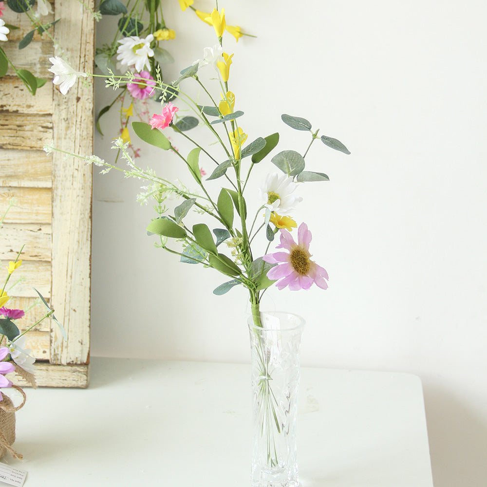 New Design Spring & Summer Spray Artificial Flowers Home Decoration  Silk Flower Wedding Party Everyday Decoration