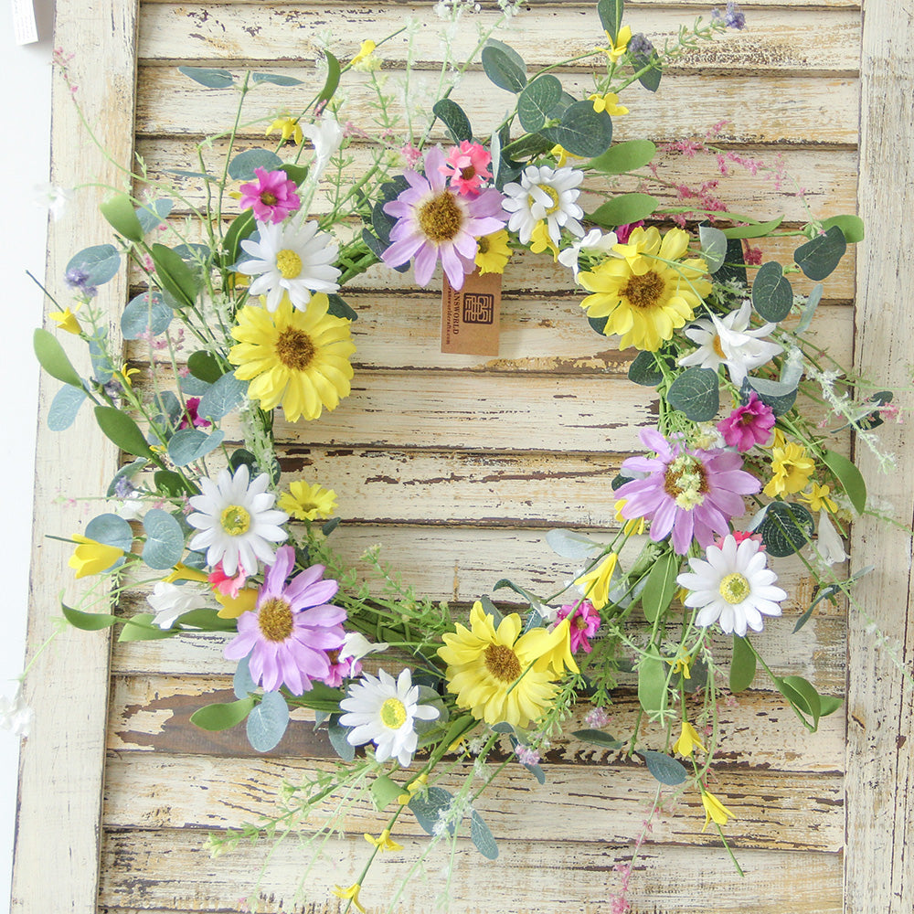 New Design Spring & Summer Wreath Artificial Flowers Home Decoration  Silk Flower Wedding Party Everyday Decoration