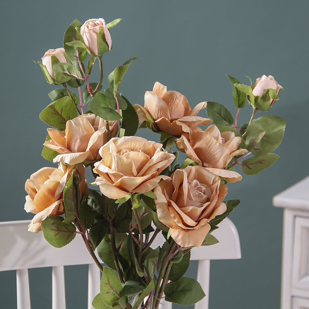 29.13INCH Artificial Rose Flowers Multicolour Preserved Roses Good-looking Silk Flowers For Restaurant Hotel Cafe Wedding Decor