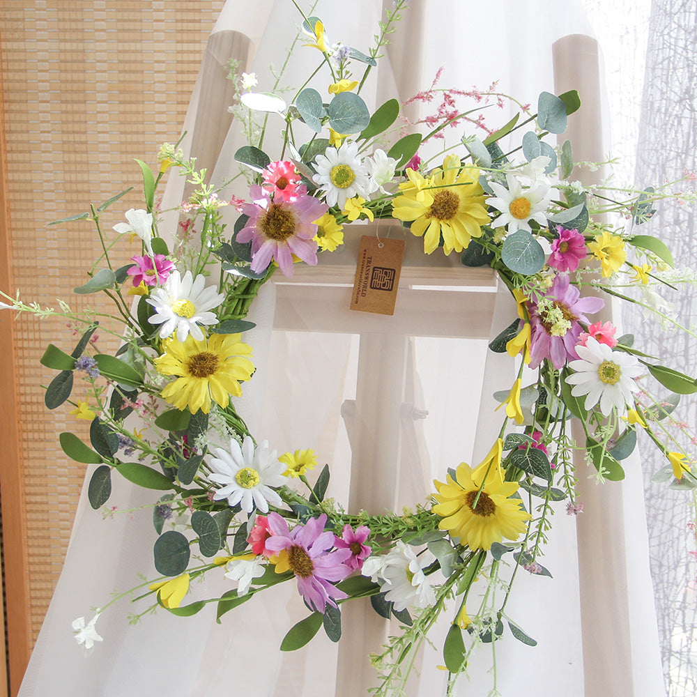New Design Spring & Summer Wreath Artificial Flowers Home Decoration  Silk Flower Wedding Party Everyday Decoration