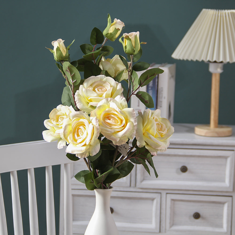 29.13INCH Artificial Rose Flowers Multicolour Preserved Roses Good-looking Silk Flowers For Restaurant Hotel Cafe Wedding Decor