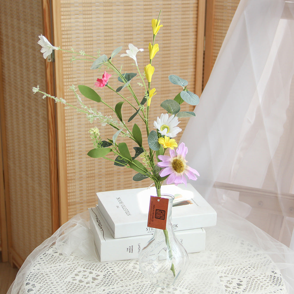 New Design Spring & Summer Spray Artificial Flowers Home Decoration  Silk Flower Wedding Party Everyday Decoration