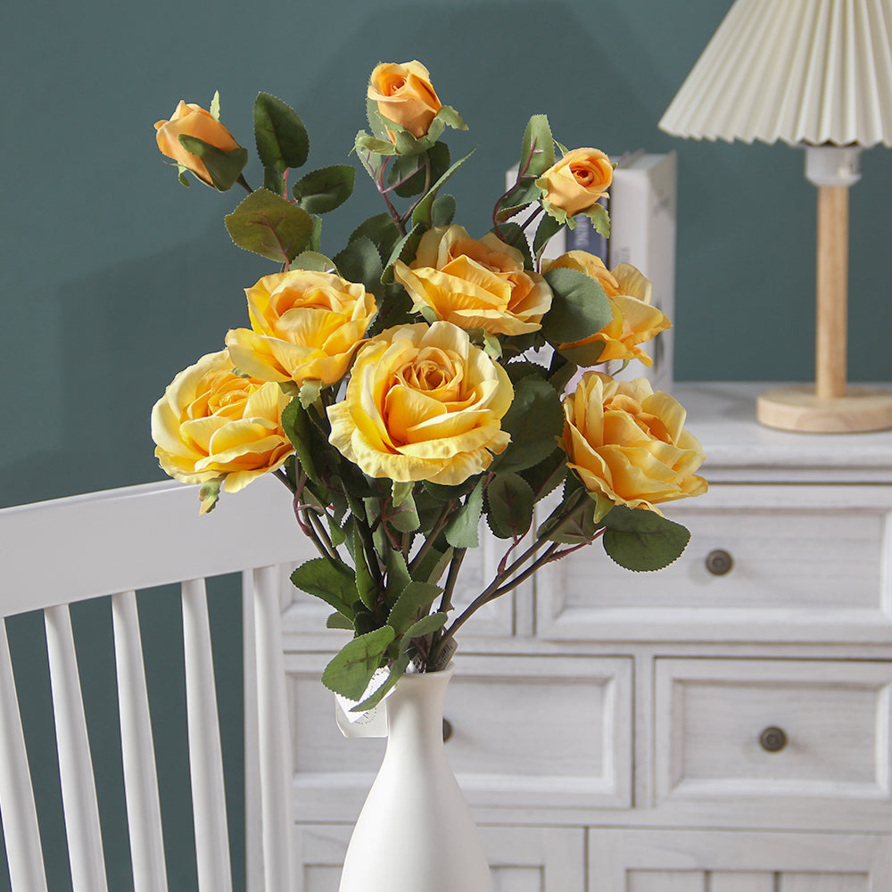 29.13INCH Artificial Rose Flowers Multicolour Preserved Roses Good-looking Silk Flowers For Restaurant Hotel Cafe Wedding Decor