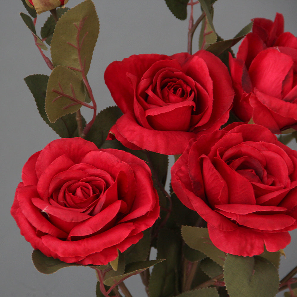 Factory bulk Wholesale Single Branch Artificial Roses High Quality Artificial Flower Handmade Decorative Flowers