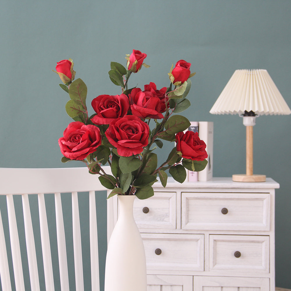 29.13INCH Artificial Rose Flowers Multicolour Preserved Roses Good-looking Silk Flowers For Restaurant Hotel Cafe Wedding Decor