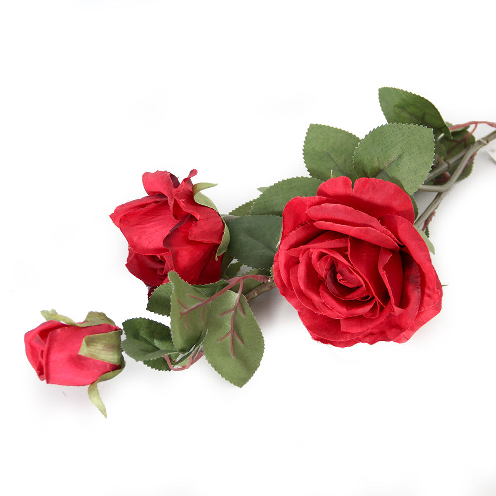 Factory bulk Wholesale Single Branch Artificial Roses High Quality Artificial Flower Handmade Decorative Flowers