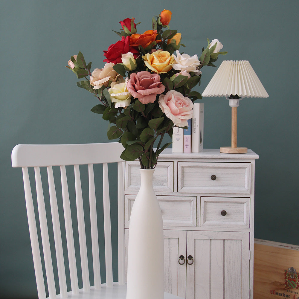 Wholesale Single Branch Artificial Rose Flowers High Quality Artificial Flowers For Home Wedding Floral Arrangement