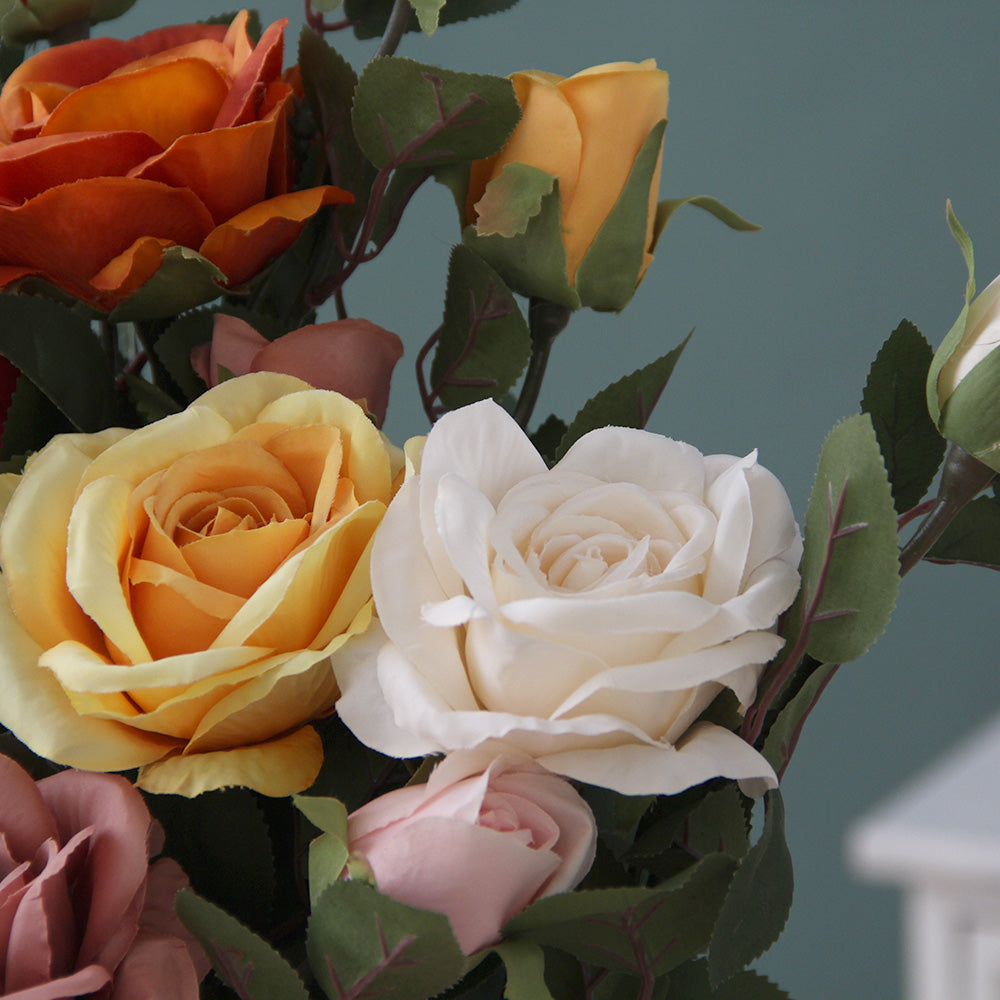 Wholesale Single Branch Artificial Rose Flowers High Quality Artificial Flowers For Home Wedding Floral Arrangement