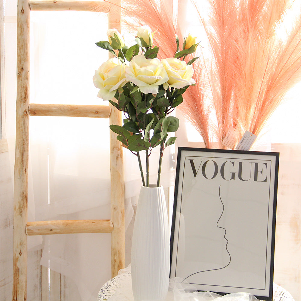 Wholesale Single Branch Artificial Rose Flowers High Quality Artificial Flowers For Home Wedding Floral Arrangement