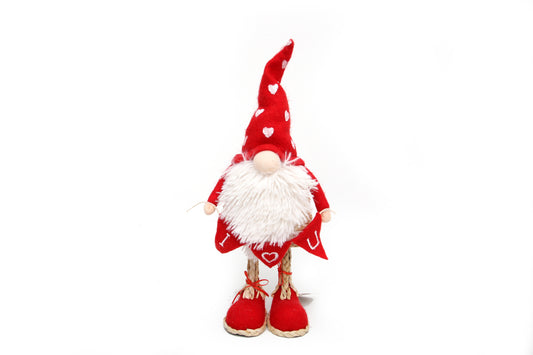 Gift Valentines Day Gnome Plush Mr and Mrs Handmade Swedish Scandinavian Tomte Elf Doll for Valentine's Day Table Decor