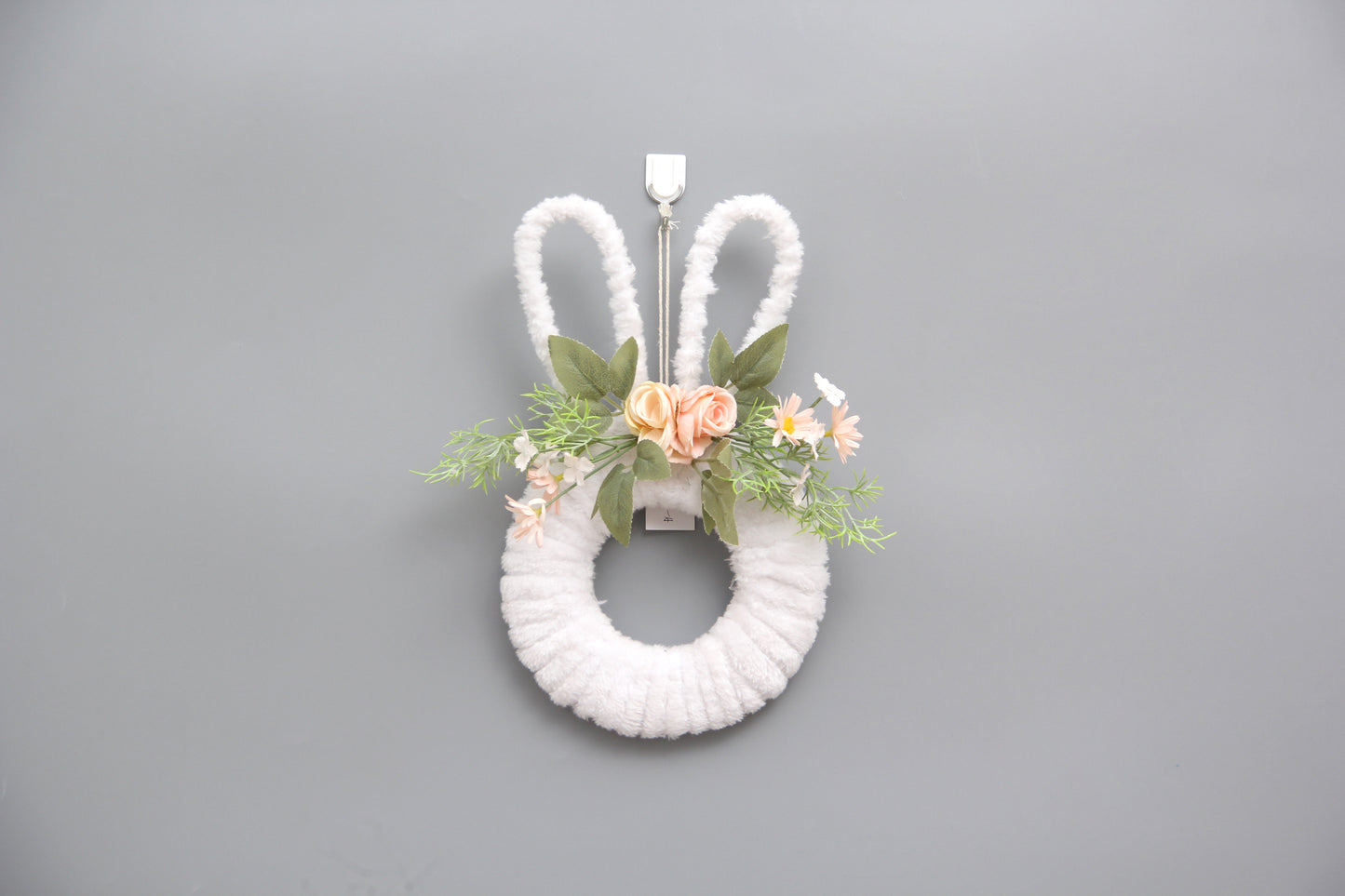 New Design Handmade Rattan Easter Decoration Rabbit Easter Bunny Wreath