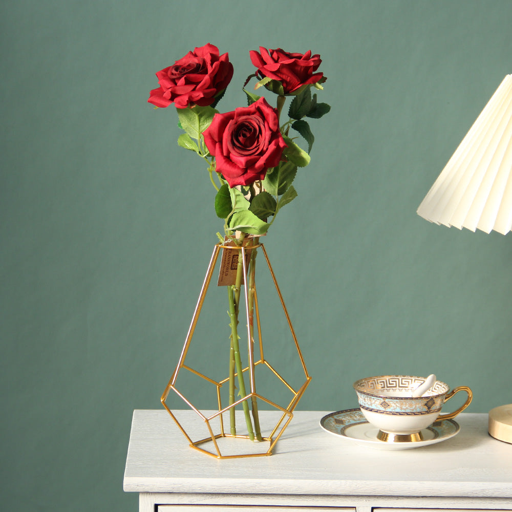 ROSE 1 Head Artificial Flowers Home Decorative  Handmade Silk Real Touch Kitchen Indoor Handicraft Trendy Designs