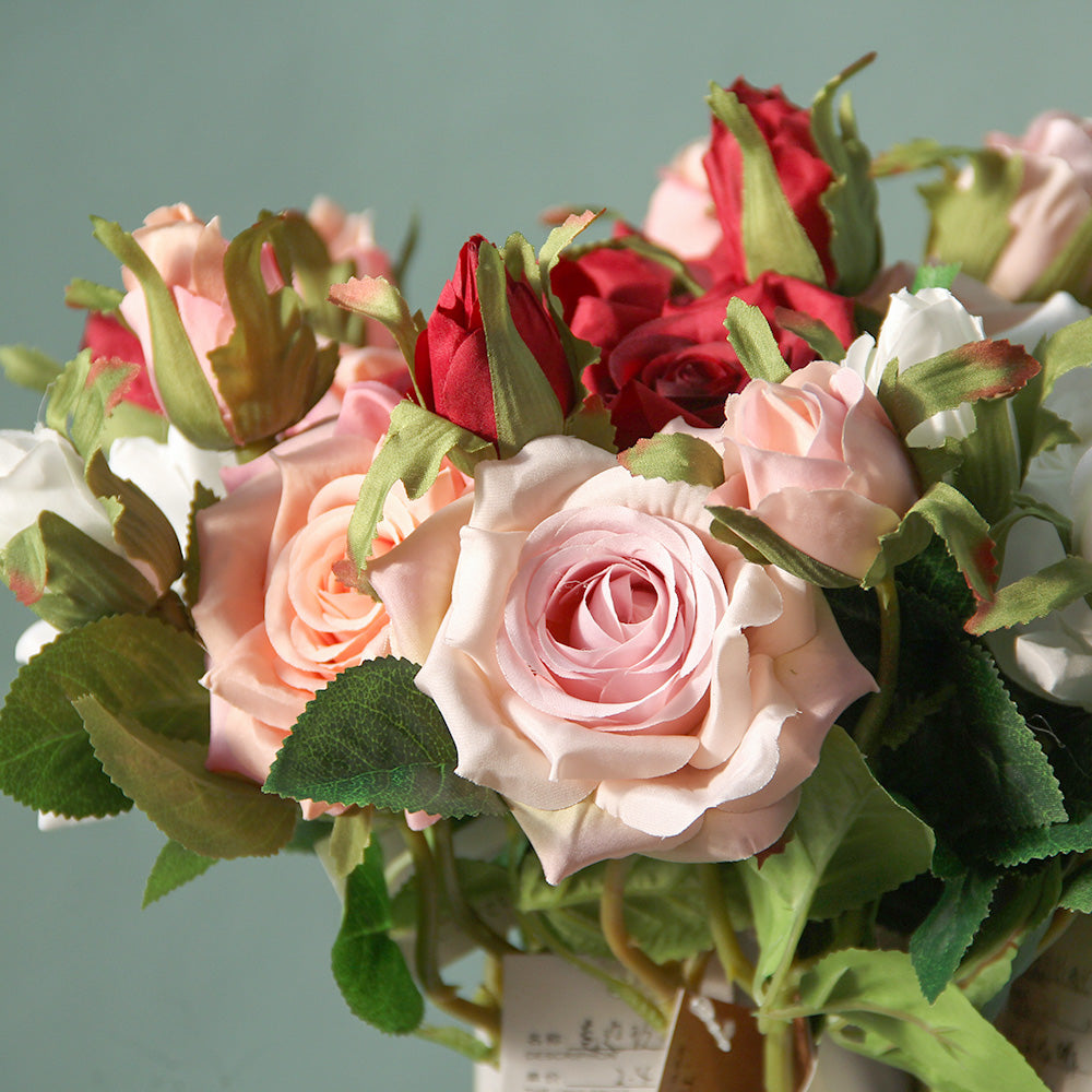 ROSE 1 Head Artificial Flowers Home Decorative  Handmade Silk Real Touch Kitchen Indoor Handicraft Trendy Designs