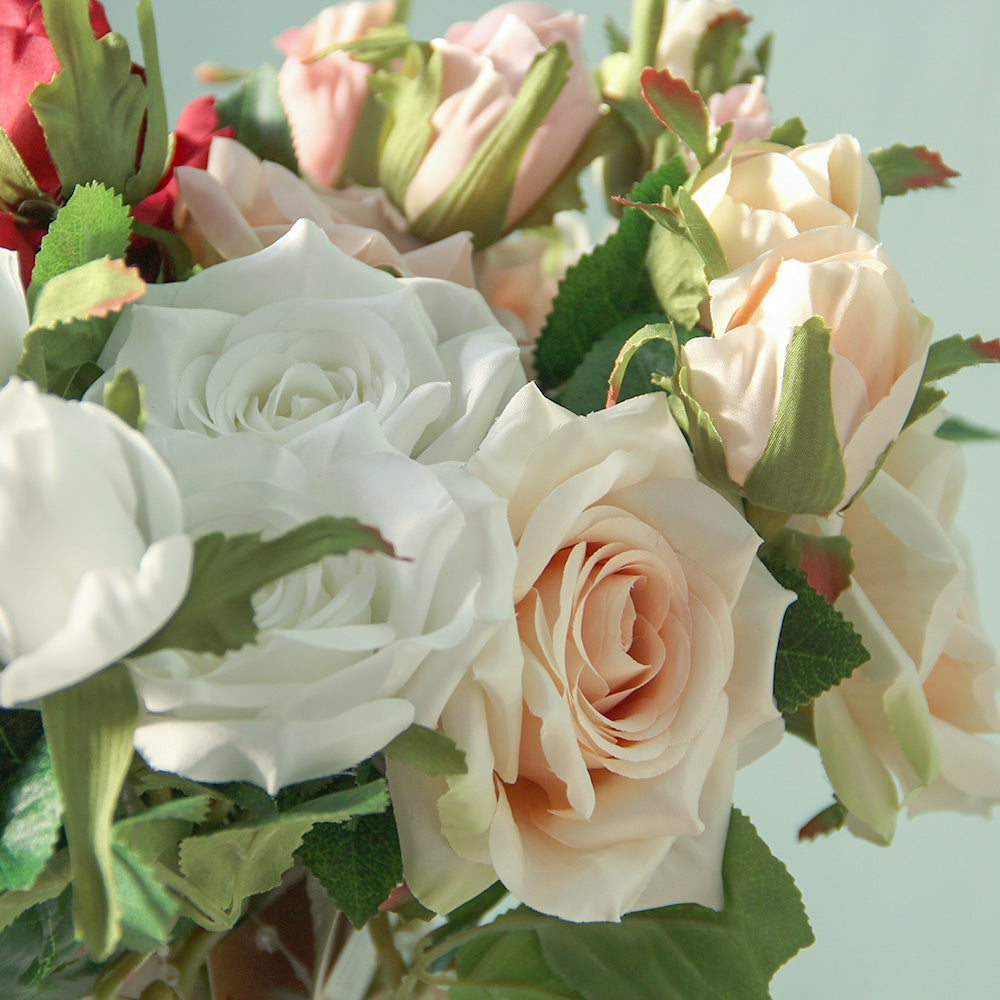 ROSE 1 Head Artificial Flowers Home Decorative  Handmade Silk Real Touch Kitchen Indoor Handicraft Trendy Designs