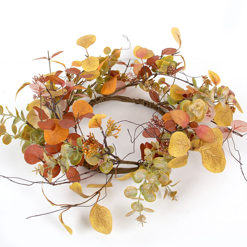 High Quality Fall Wreaths High Quality 40cm Autumn Decorative Flowers, Wreaths and Plants Decorative Wreaths For Home Decor