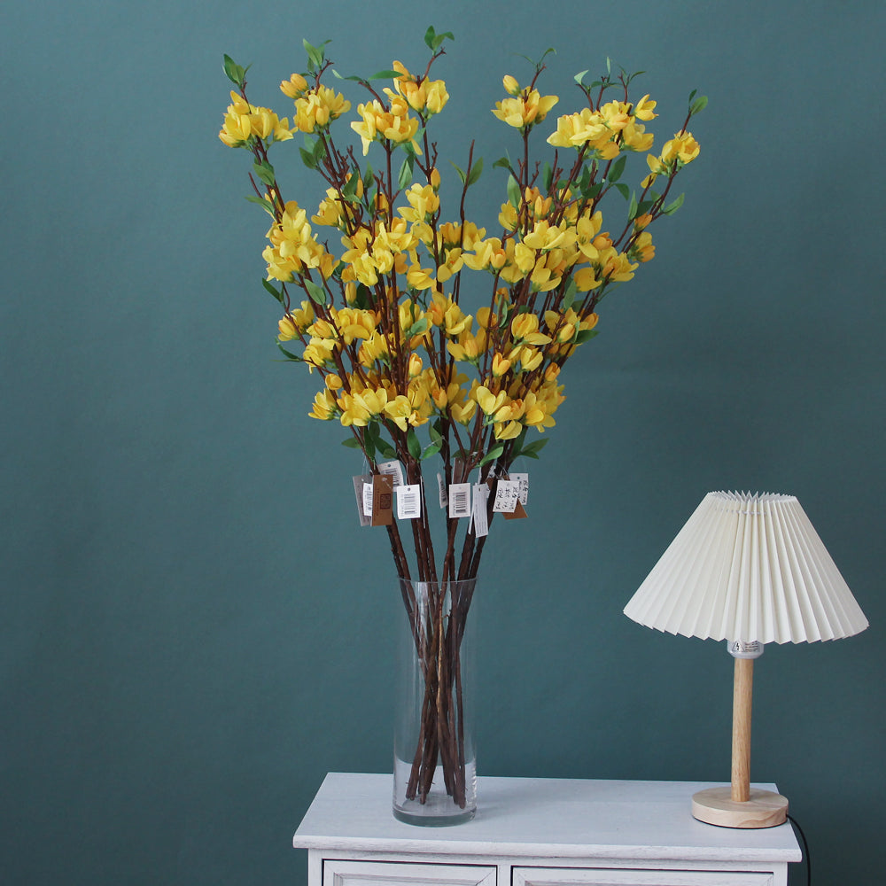 Wholesale Artificial flowers Jasminum Nudiflorum Spring Long Branch Multicolour High Simulation Artificial Branch For Decoration