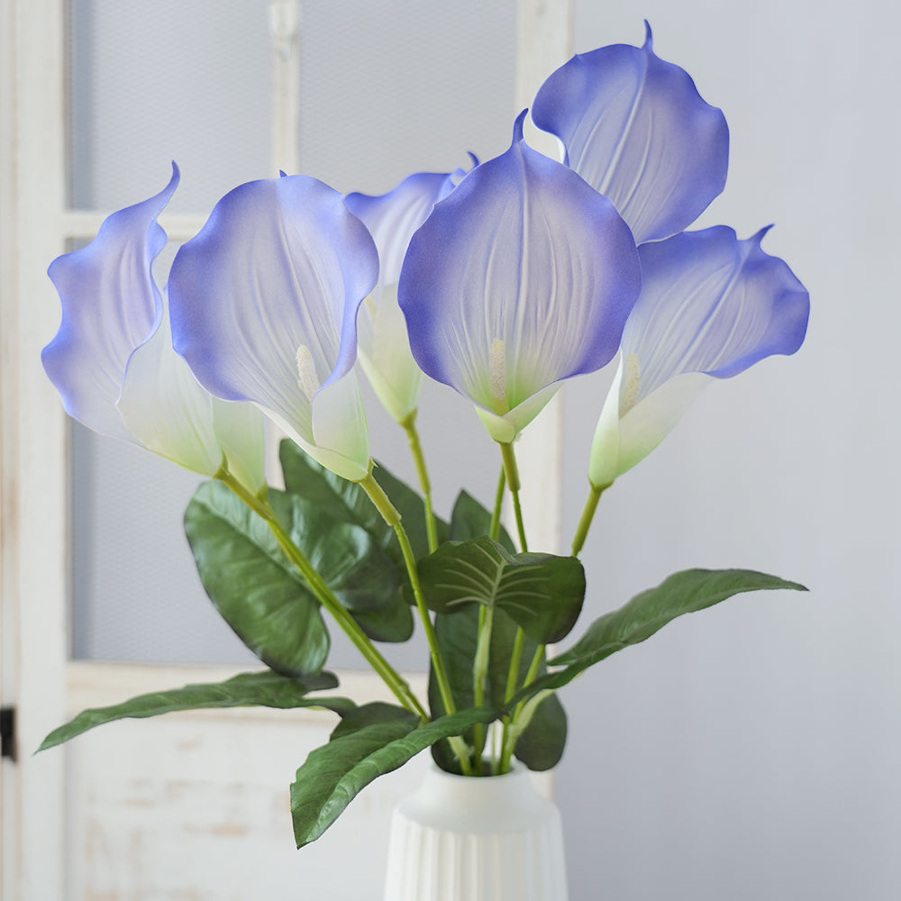 DIY 7head Calla Lily Artificial Flowers Silk Flowers Calla Lily Bouquet For Indoor and Outdoor Decor Wedding Flower Arrangement