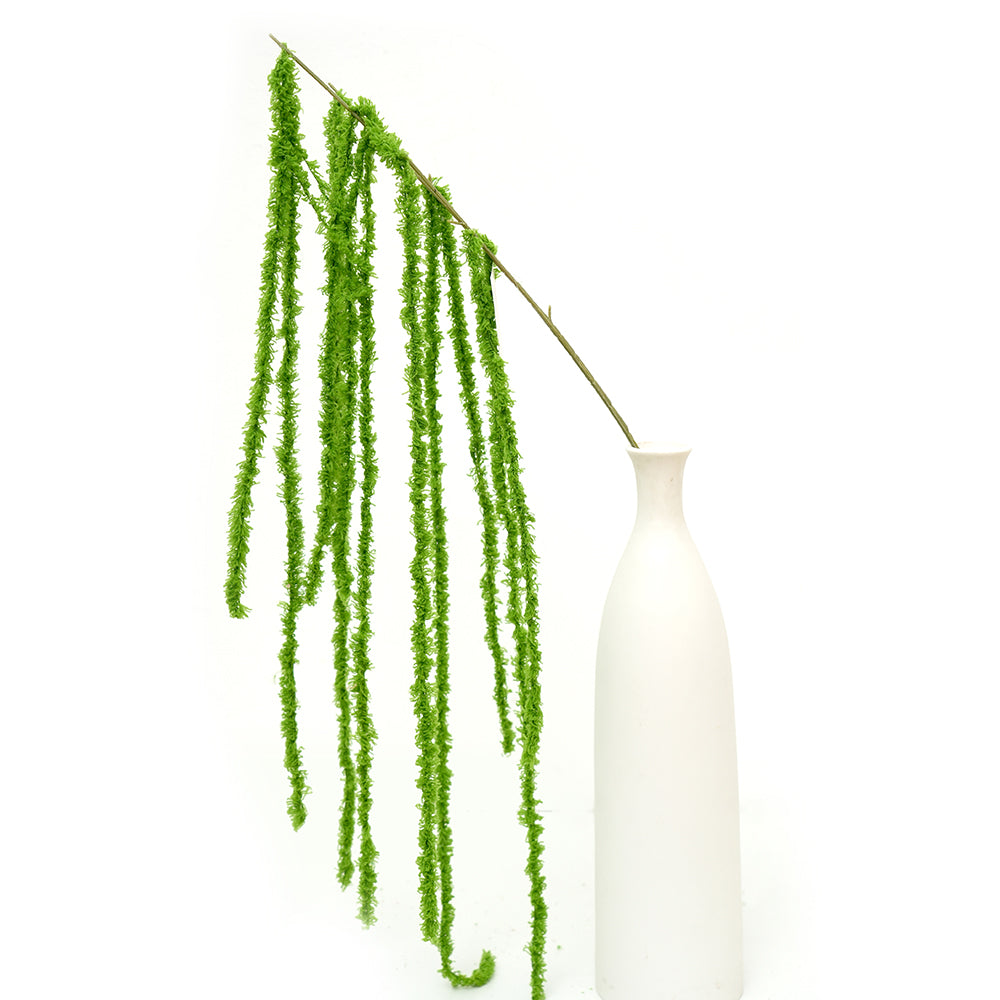 Fern Hanging Artificial Flowers Green Amaranthus Artificial Plant Hanging Flowers for Wedding Home Flower Arrangement