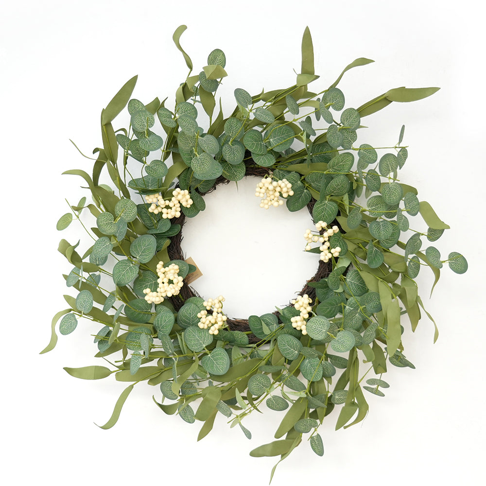 2025 High Quality Faux Wreath Artificial Decorative Flowers Wreaths and Plants Wreath for Home Hotel Wall and Window Decorations