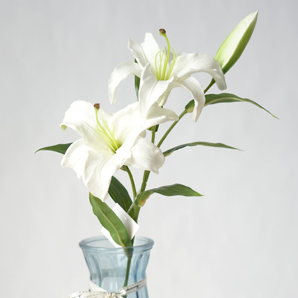 Beautiful Colorful Lily Artificial Flowers 3-head Lily Silk Flowers Floral Arrangement For Wedding Party Home Decorations