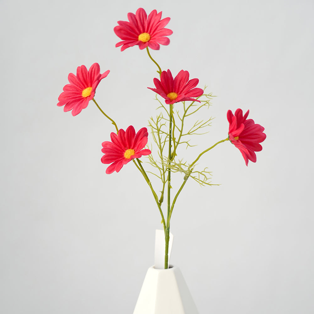 Wholesale PU  5heads Artificial Chrysanthemum Flower Multicolour Gerbera Decorative Flowers for Home Garden coffee Shop Decoration