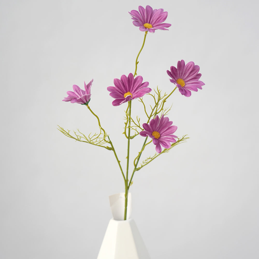 Wholesale PU  5heads Artificial Chrysanthemum Flower Multicolour Gerbera Decorative Flowers for Home Garden coffee Shop Decoration