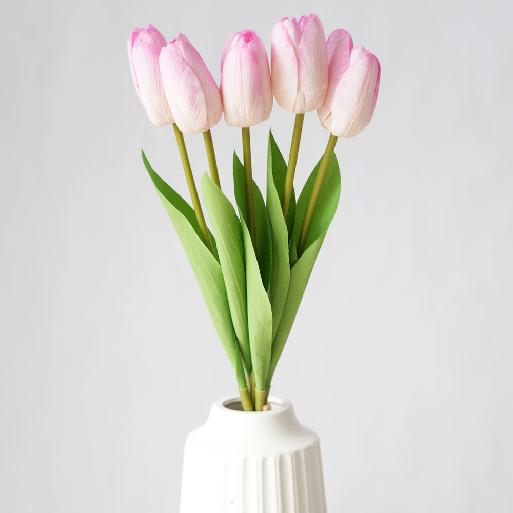 Real Touch Artificial Tulips Flowers Silk Flower Real Preserved Tulips Floral Arrangement For Wedding Party Home Decorations