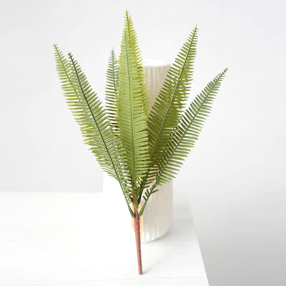 Factory Plastic Leaf 9 Pieces Stem Feather Flower Wholesale Artificial Flower Decorative Flower for Home Wedding Decor