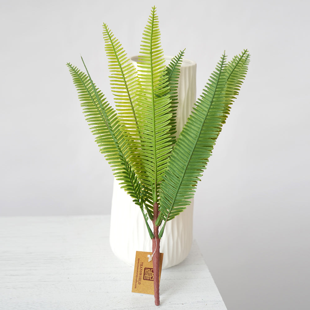 Factory Plastic Leaf 9 Pieces Stem Feather Flower Wholesale Artificial Flower Decorative Flower for Home Wedding Decor
