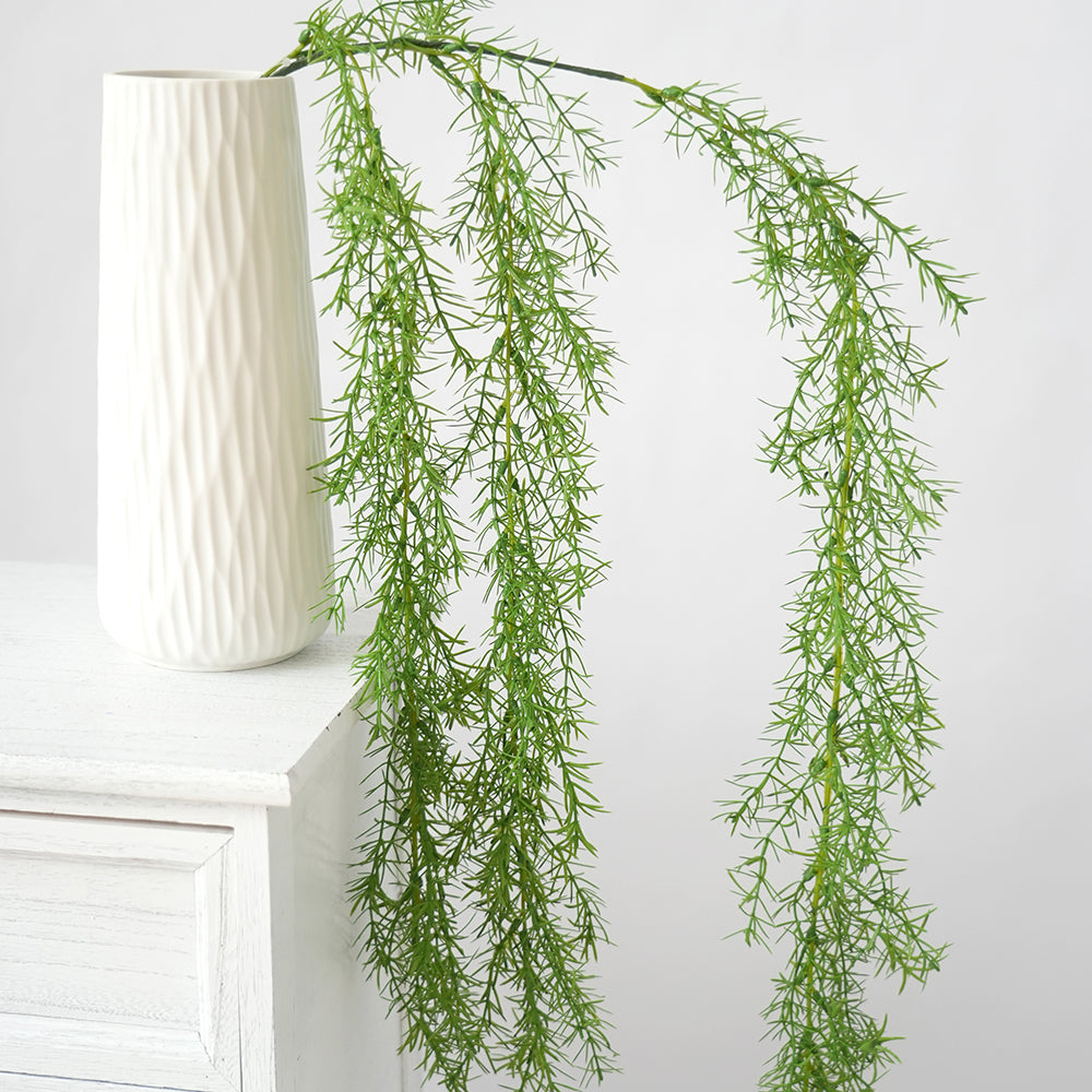 Fern Hanging Artificial Flowers Green Amaranthus Artificial Plant Hanging Flowers for Wedding Home Flower Arrangement