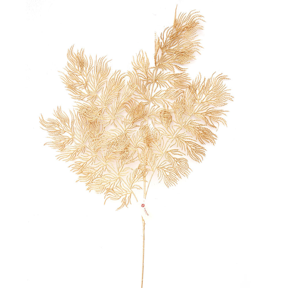 Wholesale Cheap Floral Picks Glittered Artificial Leaves Crafts Plastic Leaf Gold Sprays Pick/Spray Christmas Picks