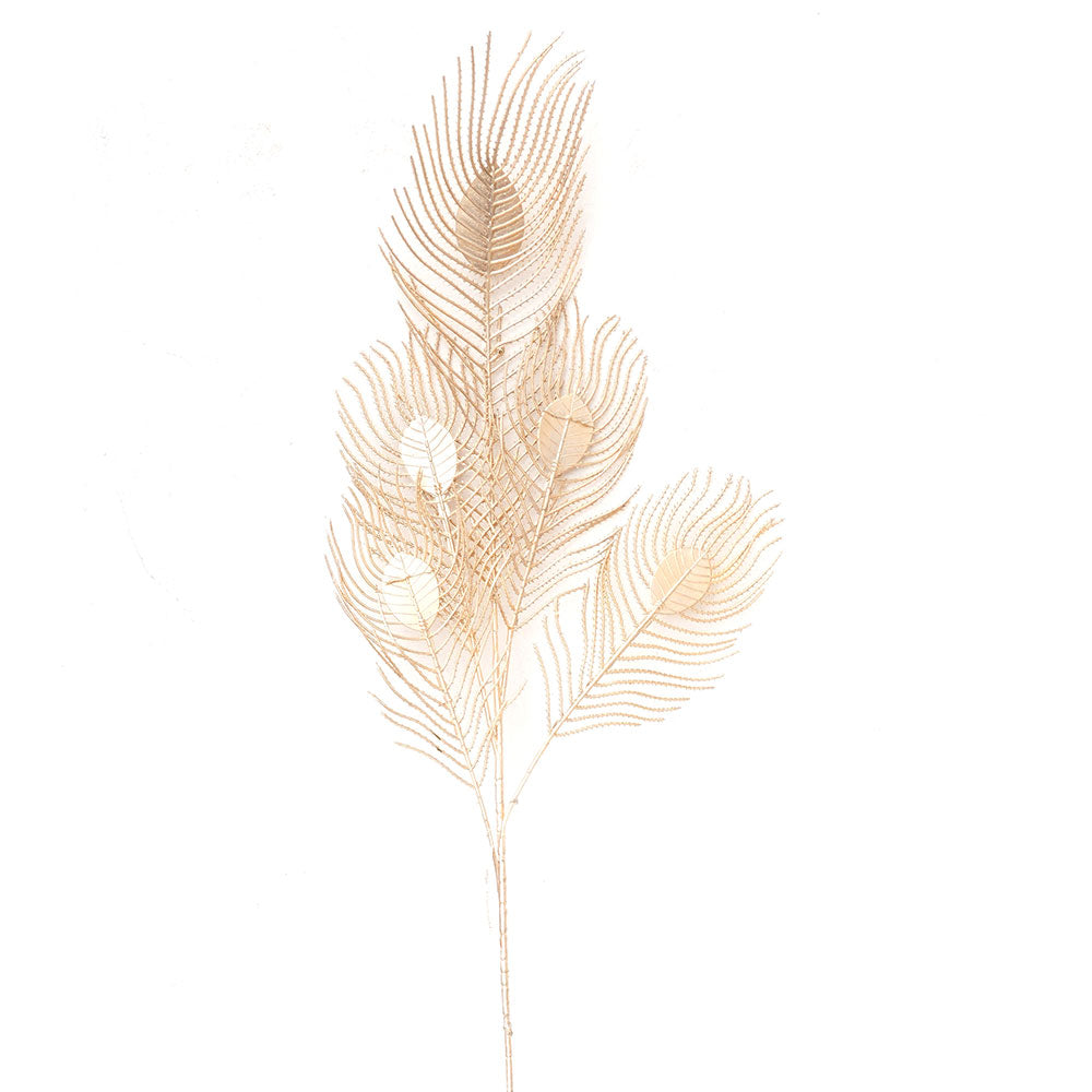 Hot Sale Wholesale Christmas Picks Golden Pick/Spray Glittered Leaf Gold Christmas Pick For Party & Holiday Supplies