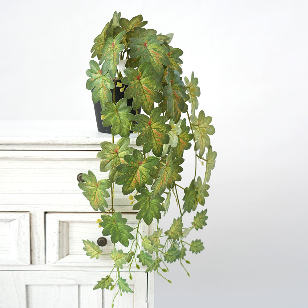 High Quality Lifelike 35 Groups Artificial Bamboo Leaf Hanging Plants for Home Garden Shop Decoration