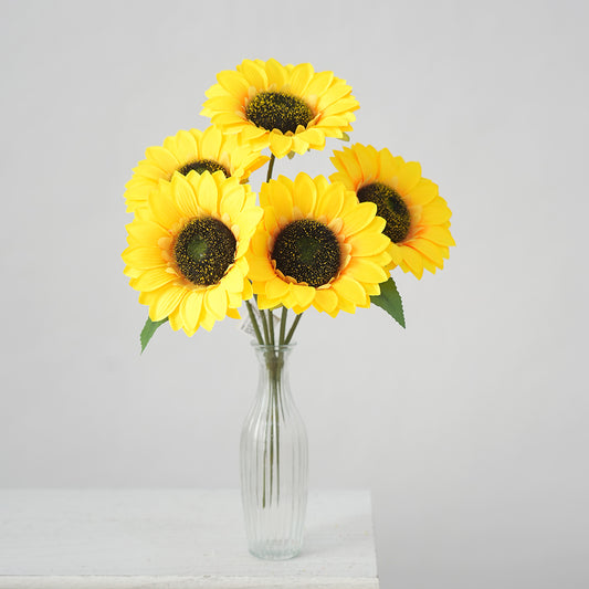 Transworld Sunflowers Branch Artificial Flowers Decorative Flowers for Home Garden Shop Decoration