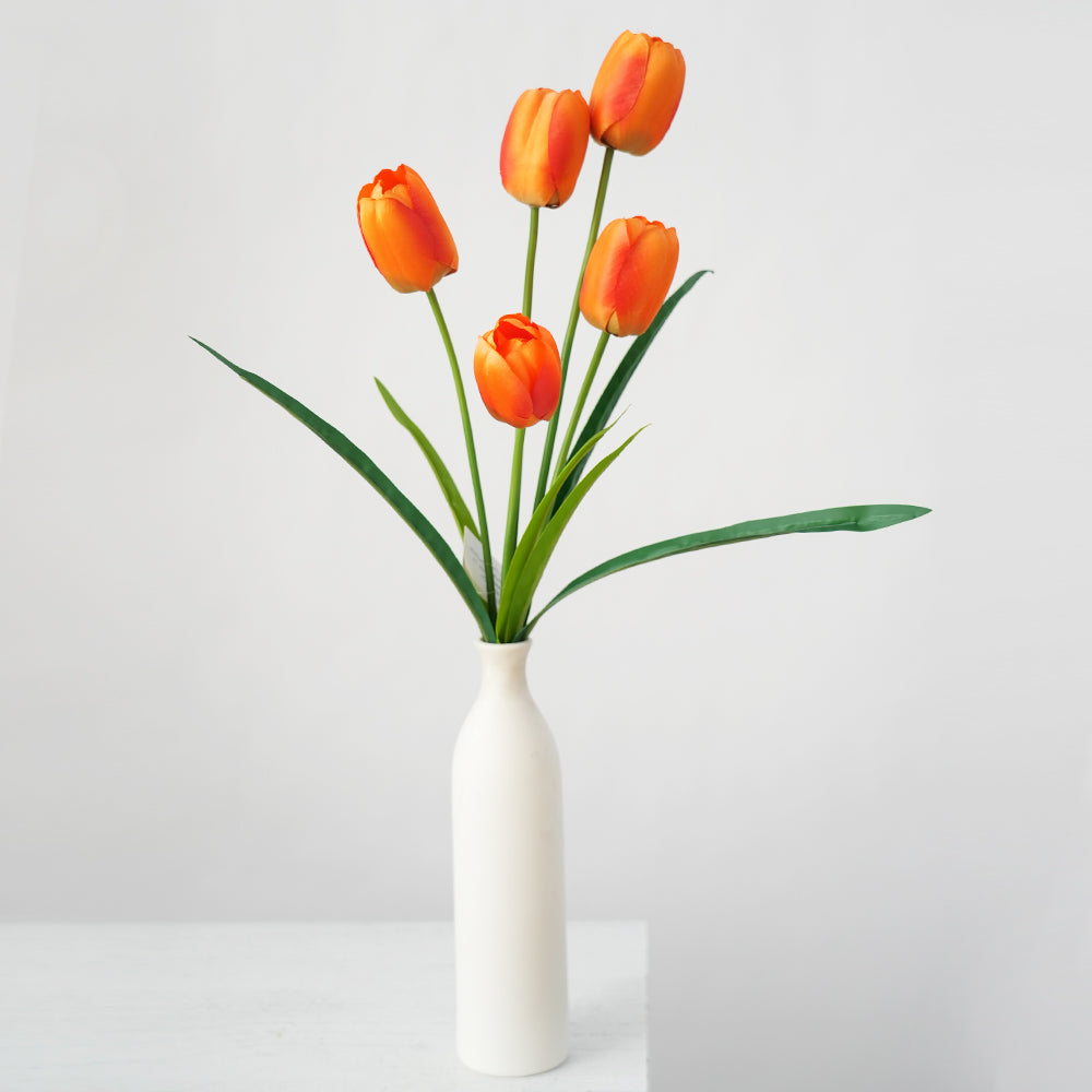 Wholesale 5-head Artificial Tulips DIY Decorations Flowers Bendable Stem Tulip Flowers Event Centerpiece Home Decoration
