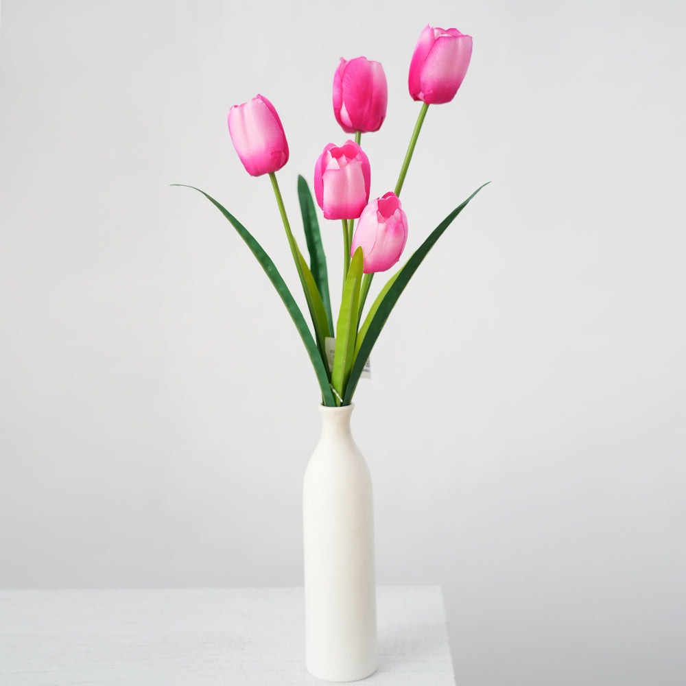 Wholesale 5-head Artificial Tulips DIY Decorations Flowers Bendable Stem Tulip Flowers Event Centerpiece Home Decoration